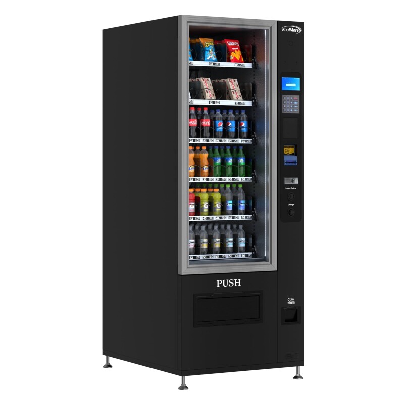 Refrigerated Snack and Drink Vending Machine with 36 Slots in Black KMVMR30B