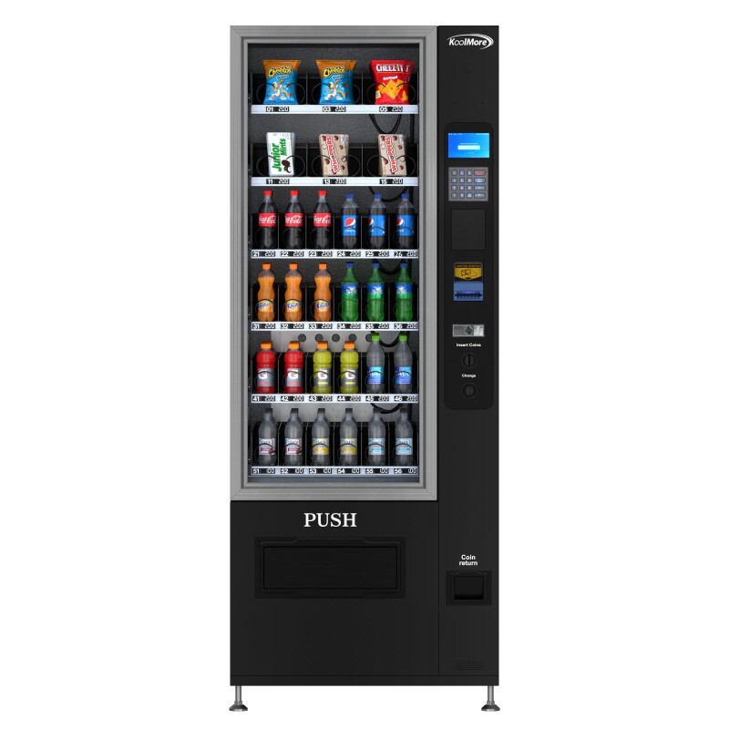 Refrigerated Snack and Drink Vending Machine with 36 Slots in Black KMVMR30B