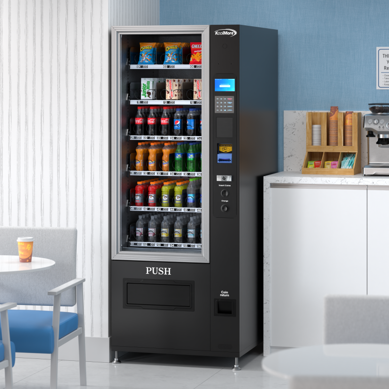 Refrigerated Snack and Drink Vending Machine with 36 Slots in Black KMVMR30B