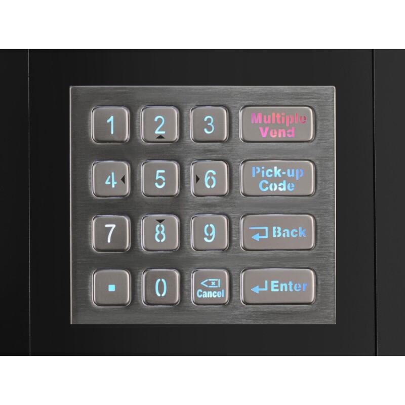 Refrigerated Snack and Drink Vending Machine with 36 Slots Featuring a Credit Card Reader and Coin/Bill Acceptor in Black KMVMR30BCR