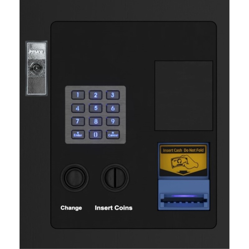 Refrigerated Snack and Drink Vending Machine with 60 Slots and 22 Inch Touch Screen with Bill and Coin Acceptor in Black KMVMRT50BC