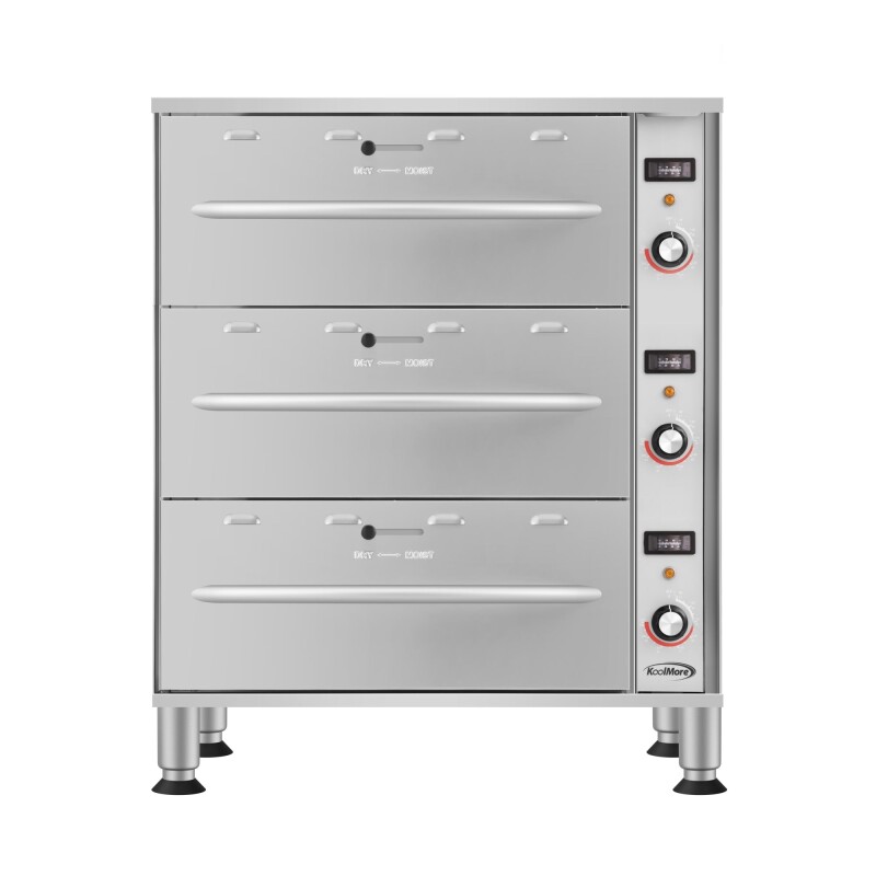 Three-Drawer Commercial Free Standing Warming Drawer in Stainless-Steel KMWDM3