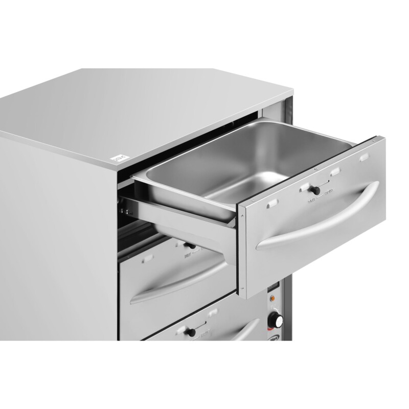 Three-Drawer Commercial Free Standing Warming Drawer in Stainless-Steel KMWDM3