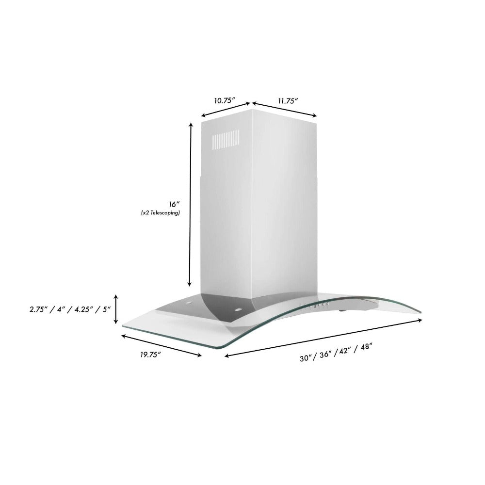 30" Convertible Vent Wall Mount Range Hood KN430