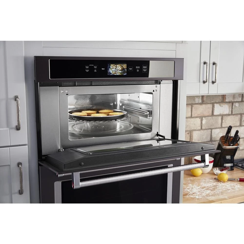 Smart Oven+ 30" Combination Oven with Powered Attachments and PrintShield Finish KOCE900HBS