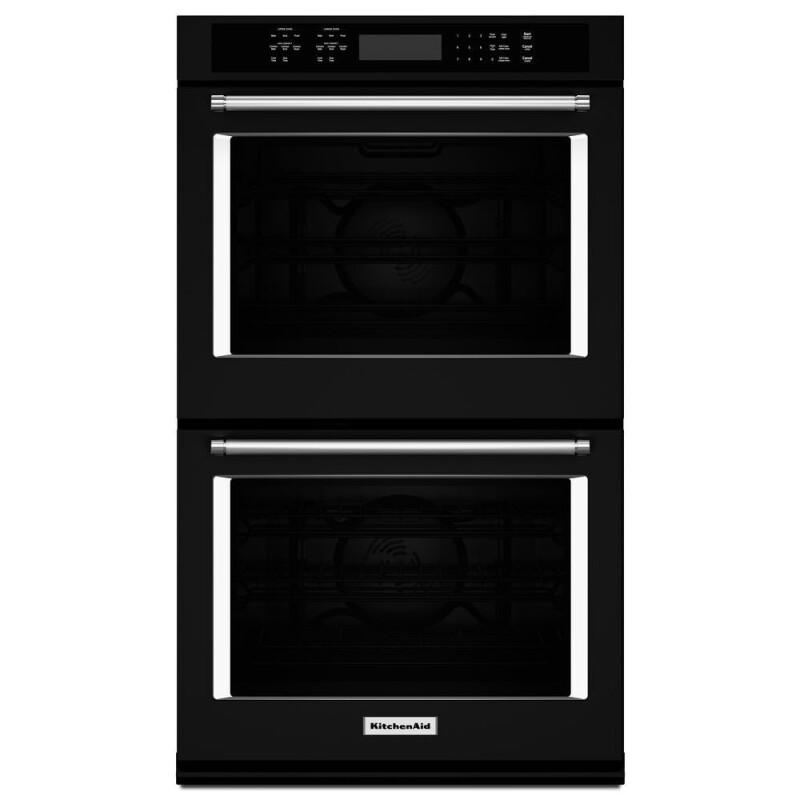 KitchenAid 30" Double Wall Oven with Even-Heat True Convection Black KODE500EBL Picture 1