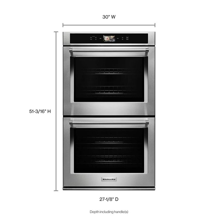 Smart Oven+ 30" Double Oven With Powered Attachments KODE900HSS