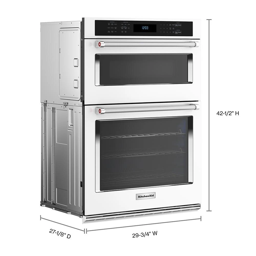 30" Combination Microwave Wall Ovens with Air Fry Mode. KOEC530PWH