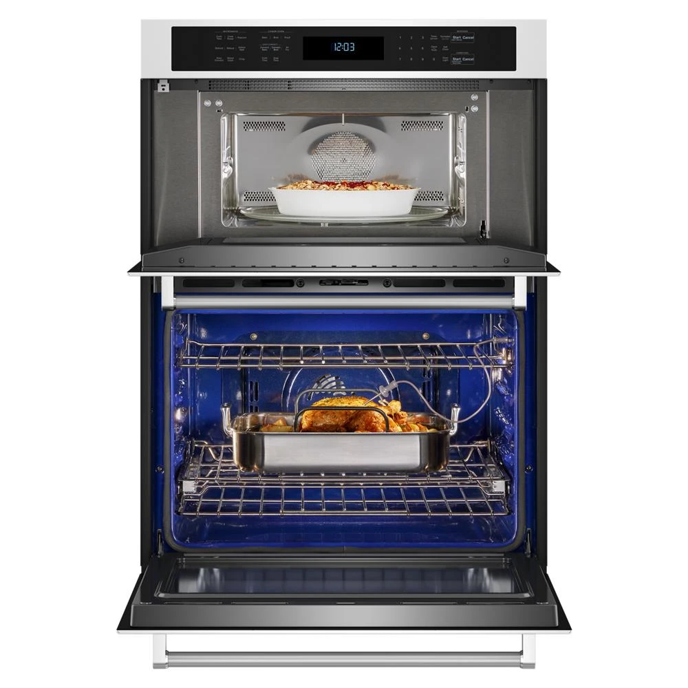 30" Combination Microwave Wall Ovens with Air Fry Mode. KOEC530PWH