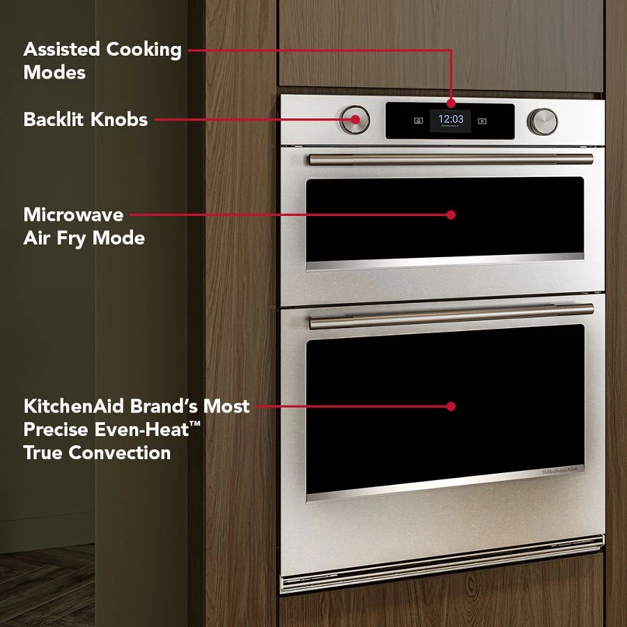 30-inch Smart Electric Combo Wall Oven With Assisted Cooking Modes - Printshield™ Finish KOEC630SPS