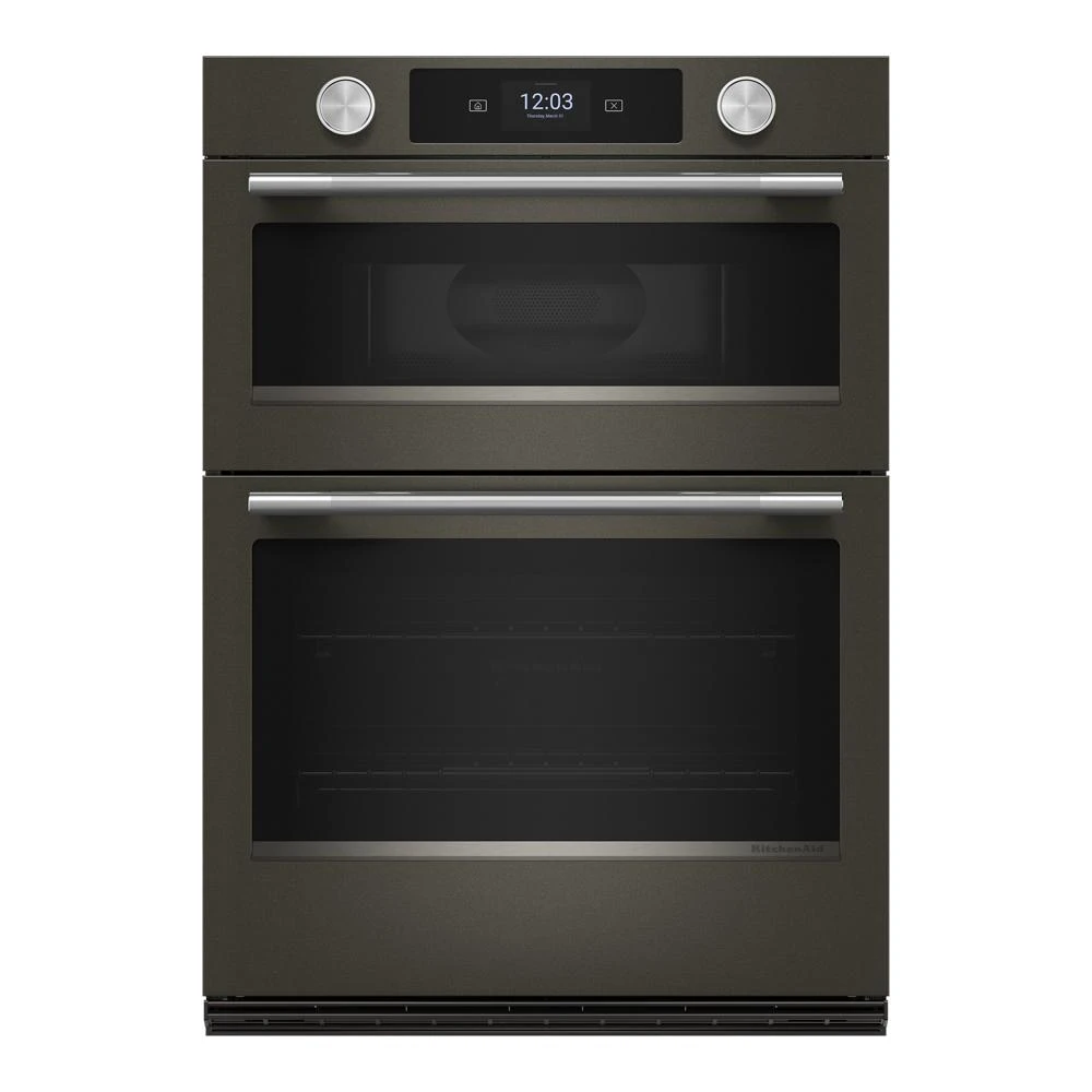 30-inch Smart Electric Combo Wall Oven with Assisted Cooking Modes - Black Ore KOEC730SBE