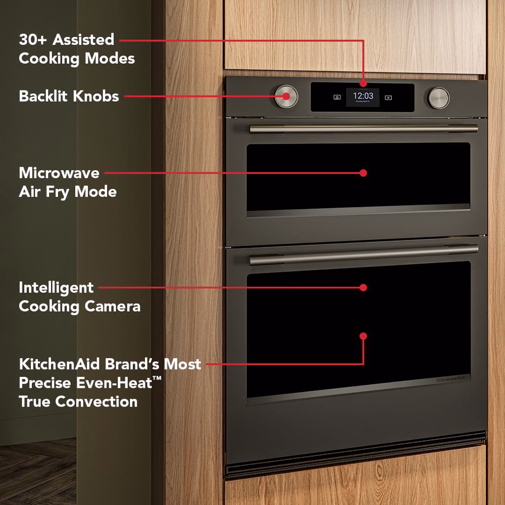 30" Double Combination Smart Electric Wall Oven (6.4 cu. ft. total) KOEC930SBE