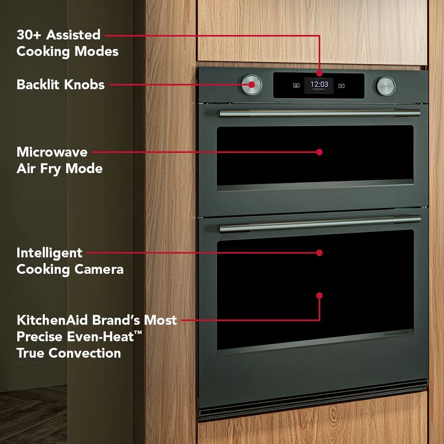 30" Double Combination Smart Electric Wall Oven (6.4 cu. ft. total) KOEC930SJP