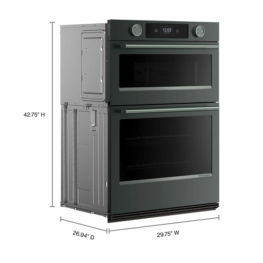 30" Double Combination Smart Electric Wall Oven (6.4 cu. ft. total) KOEC930SJP