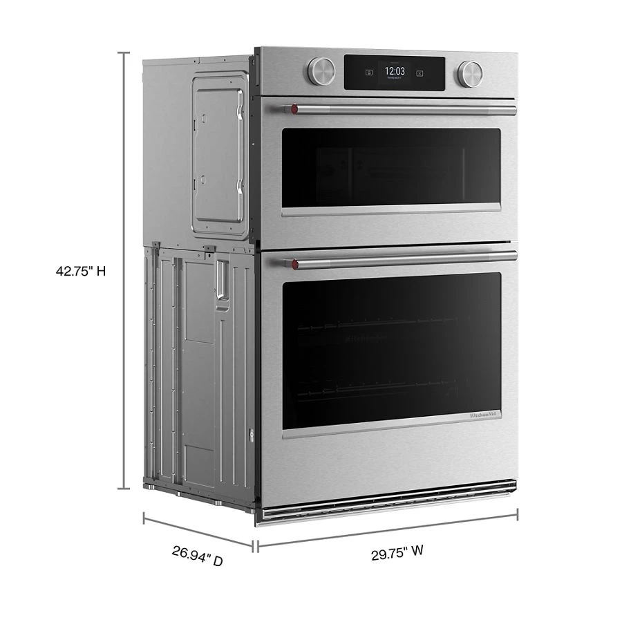 30-inch Smart Electric Combo Wall Oven with Intelligent Cooking Camera - PrintShield™ Finish KOEC930SPS