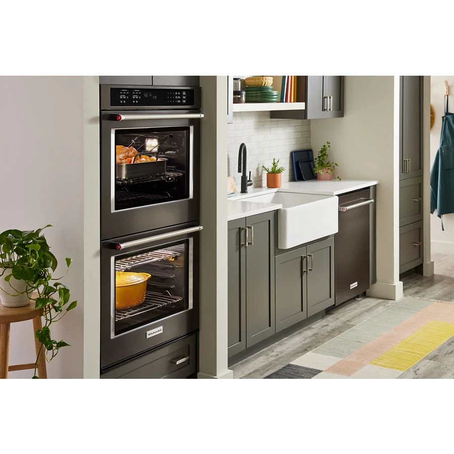 Kitchenaid® 30" Double Wall Ovens With Air Fry Mode KOED530PBS