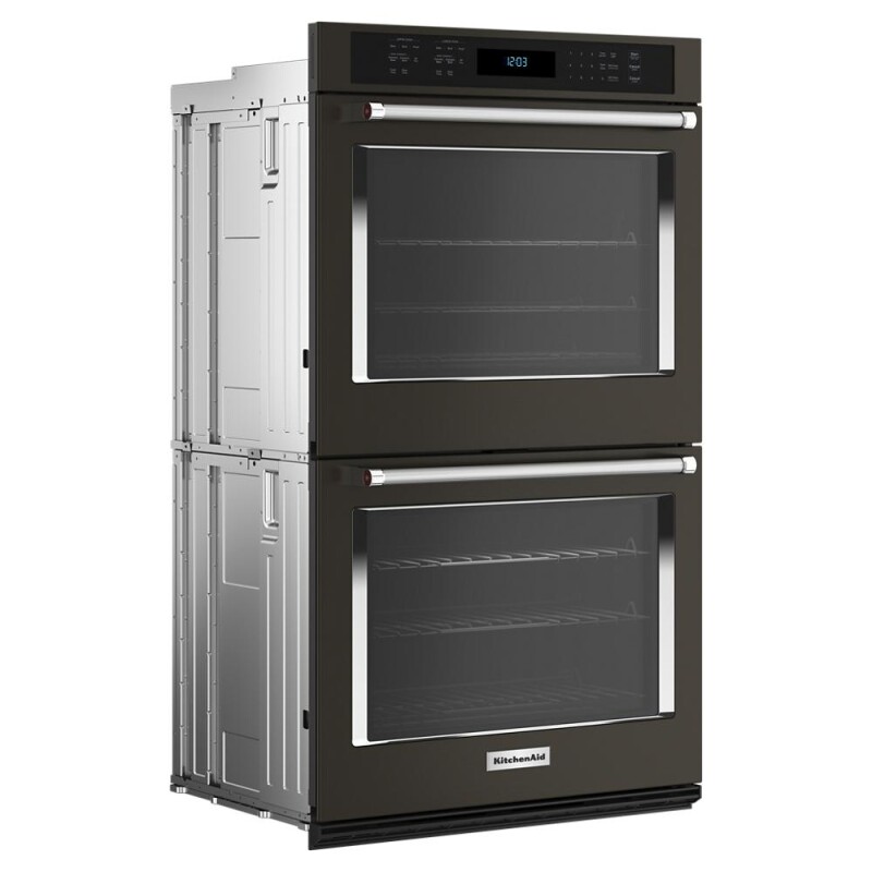KitchenAid 30" Double Wall Oven with Air Fry Mode. Black Stainless Steel with PrintShield™ Finish KOED530PBS Picture 1