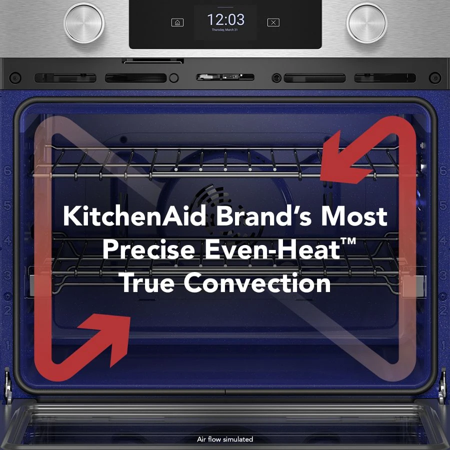 27-inch Smart Electric Double Wall Oven with Assisted Cooking Modes - PrintShield™ Finish KOED727SPS