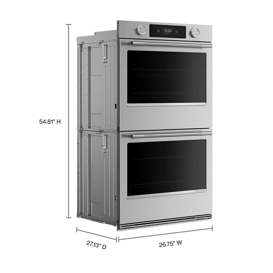 27-inch Smart Electric Double Wall Oven with Assisted Cooking Modes - PrintShield™ Finish KOED727SPS