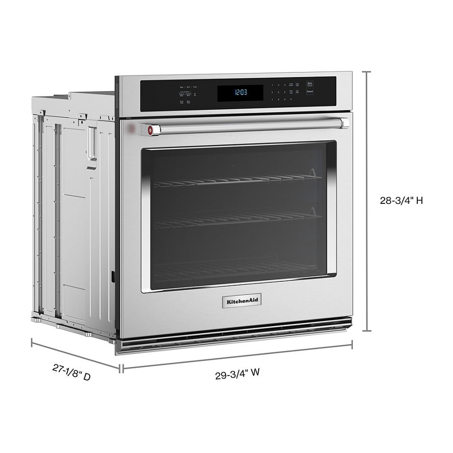 Kitchenaid® 30" Single Wall Ovens With Air Fry Mode KOES530PSS