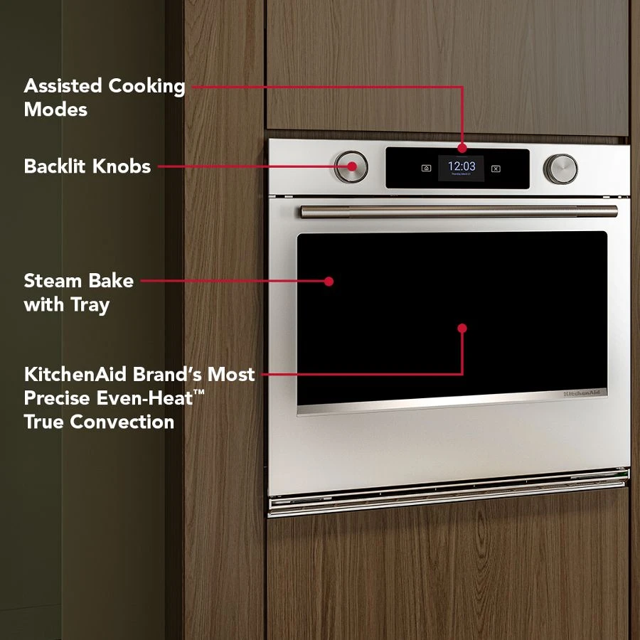 27-inch Smart Electric Single Wall Oven with Assisted Cooking Modes - PrintShield™ Finish KOES727SPS