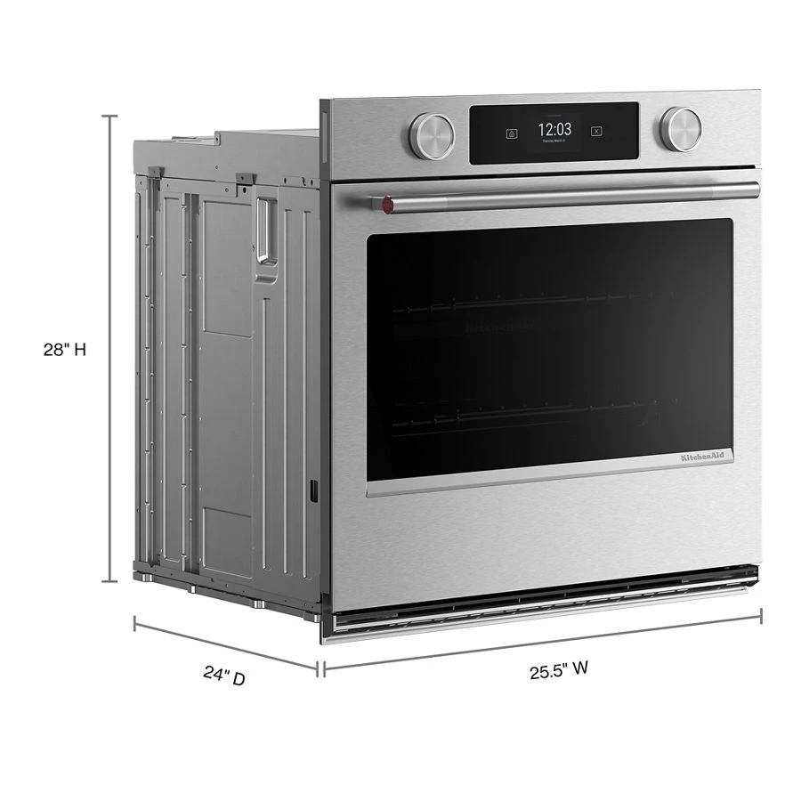 27-inch Smart Electric Single Wall Oven with Assisted Cooking Modes - PrintShield™ Finish KOES727SPS