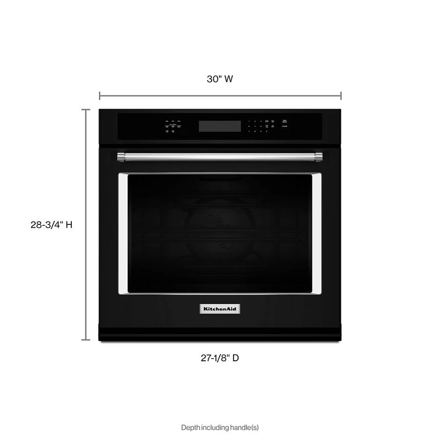 30" Single Wall Oven with Even-Heat True Convection KOSE500EBL