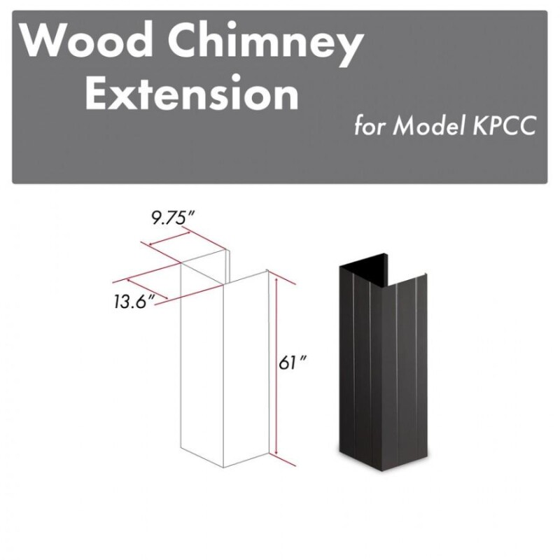61" Wooden Chimney Extension for Ceilings up to 12 ft. KPCCE