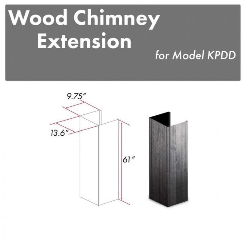 61" Wooden Chimney Extension for Ceilings up to 12 ft. KPDDE
