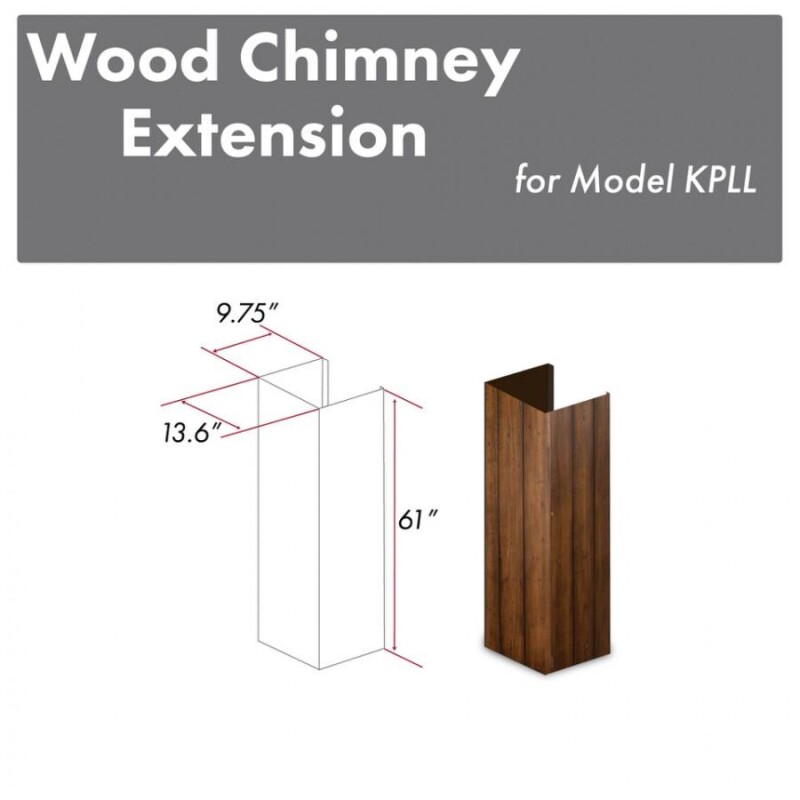 61" Wooden Chimney Extension for Ceilings up to 12 ft. KPLLE