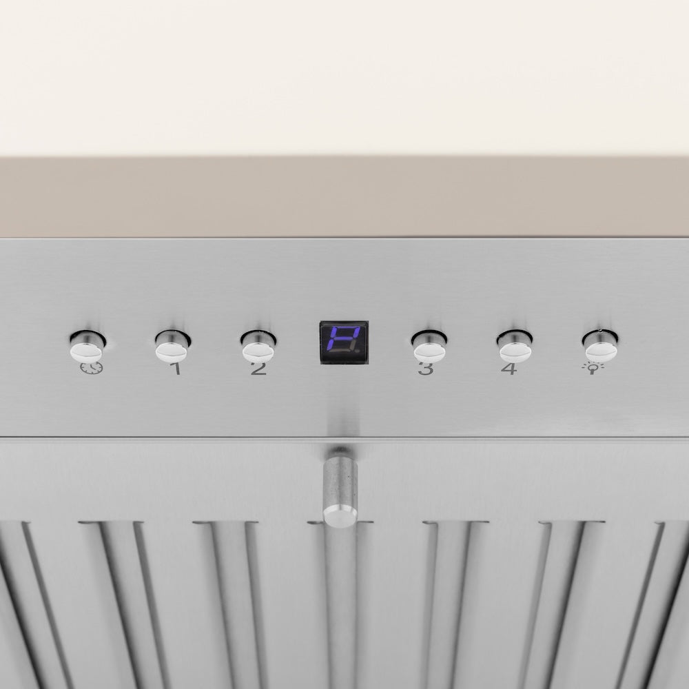 30" Ducted Vent Wooden Wall Mount Range Hood in Cottage White KPTT30