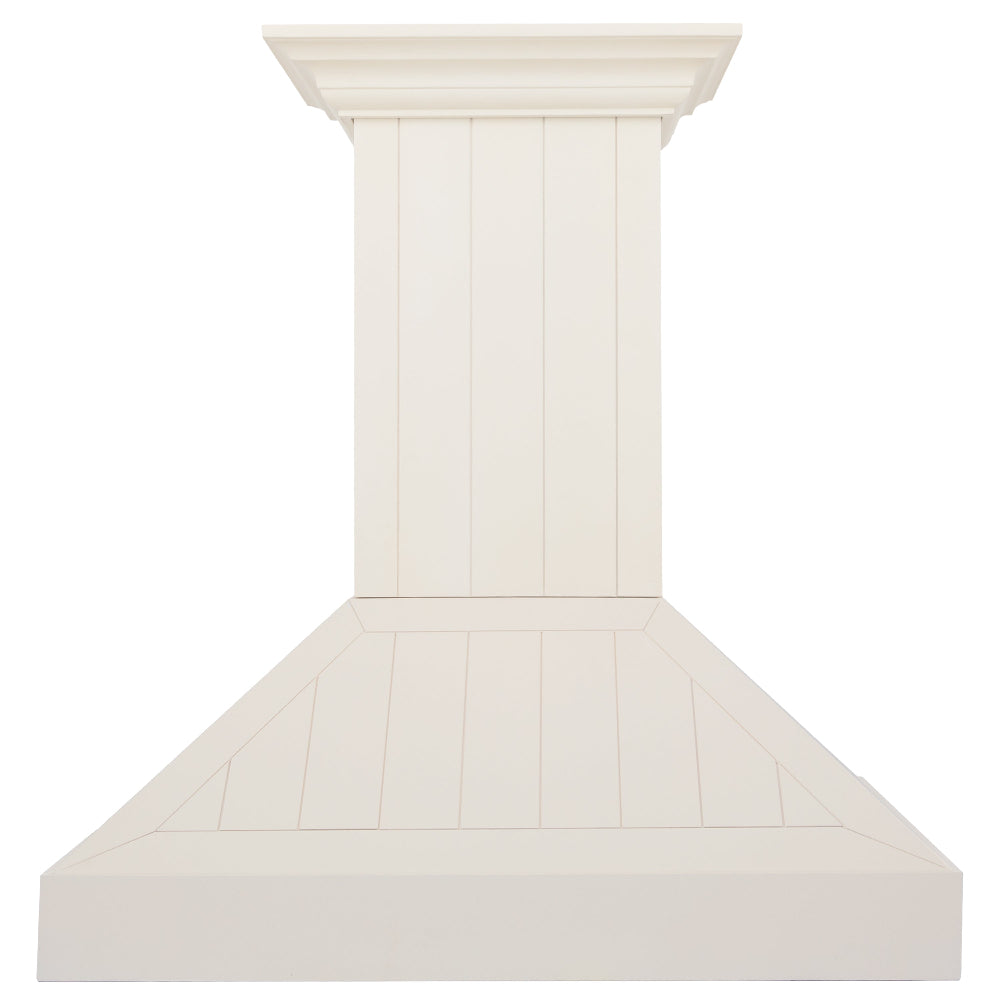 36"Ducted Vent Wooden Convertible Vent Wall Mount Range Hood in Cottage White KPTT36
