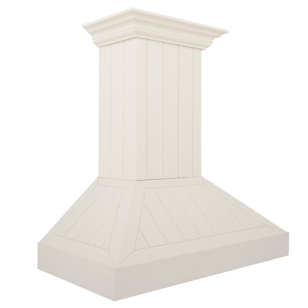 36"Ducted Vent Wooden Convertible Vent Wall Mount Range Hood in Cottage White KPTT36
