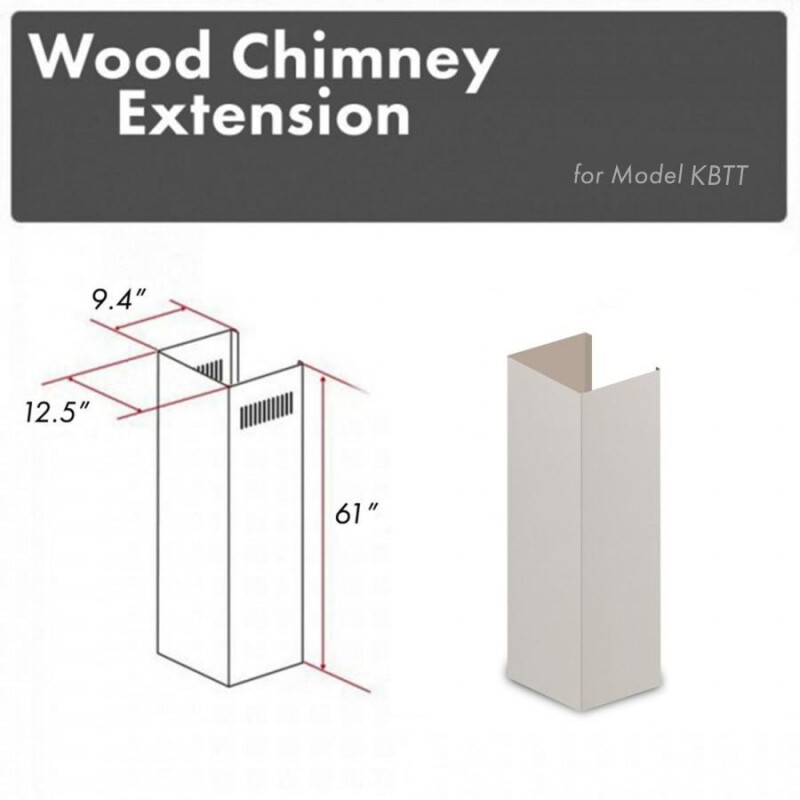 61" Wooden Chimney Extension for Ceilings up to 12 ft. KPTTE