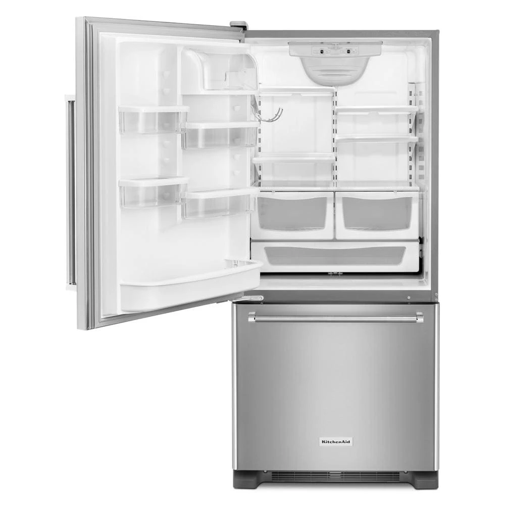 19 cu. ft. 30-Inch Width Full Depth Non Dispense Bottom Mount Refrigerator KRBL109ESS