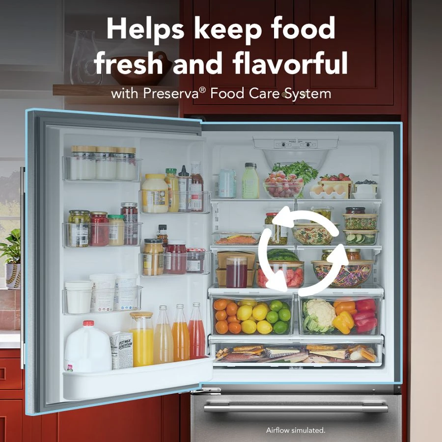 22 Cu. Ft. 33-Inch Standard-Depth Bottom Mount Refrigerator with Left Door Swing KRBL133SPS