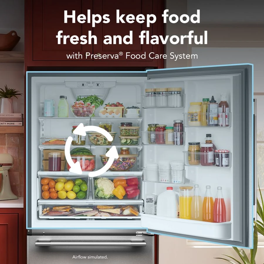 22 Cu. Ft. 33-Inch Standard-Depth Bottom Mount Refrigerator with Right Door Swing KRBR133SPS