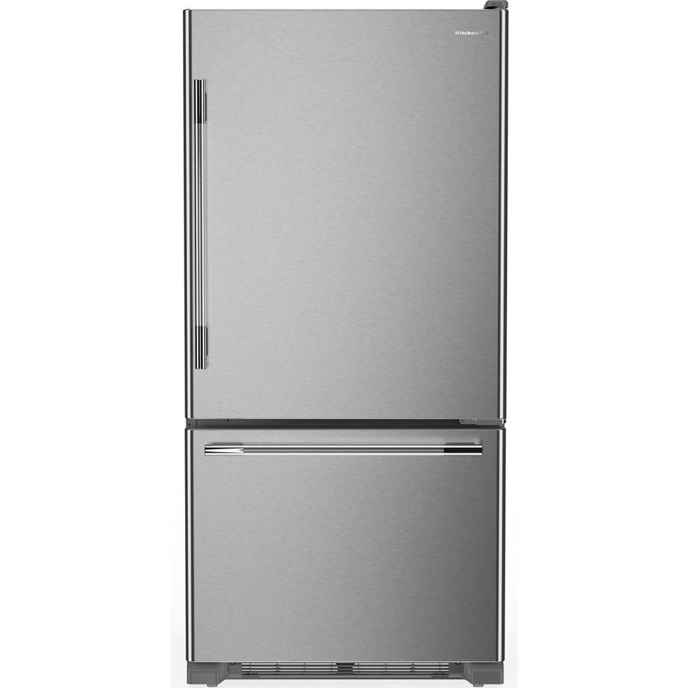 KITCHENAID KRBR133SPS 22 Cu. Ft. Standard-Depth Bottom Mount Refrigerator