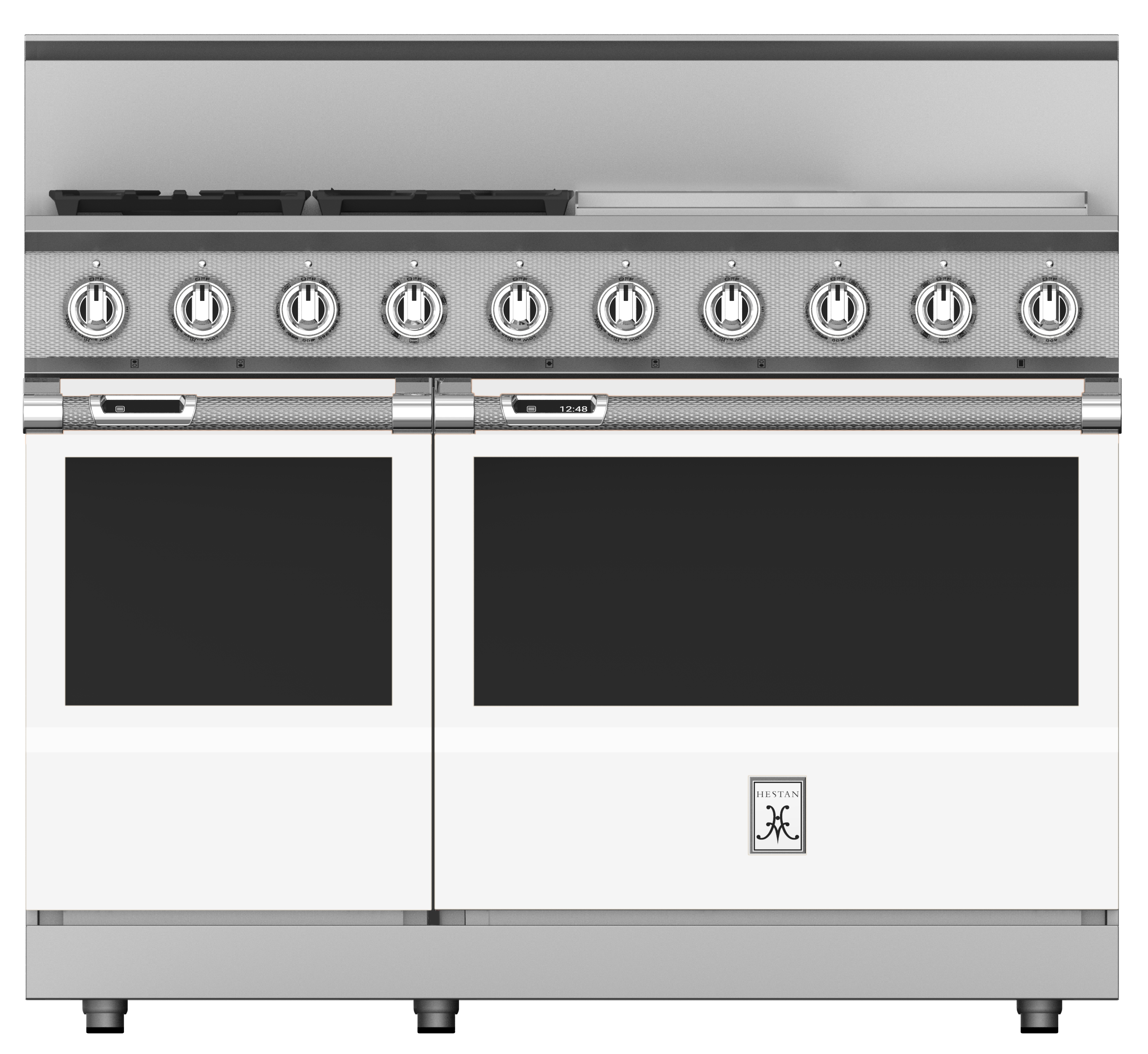 48" 4-Burner Dual Fuel Range with 24" Griddle KRD484GDWH
