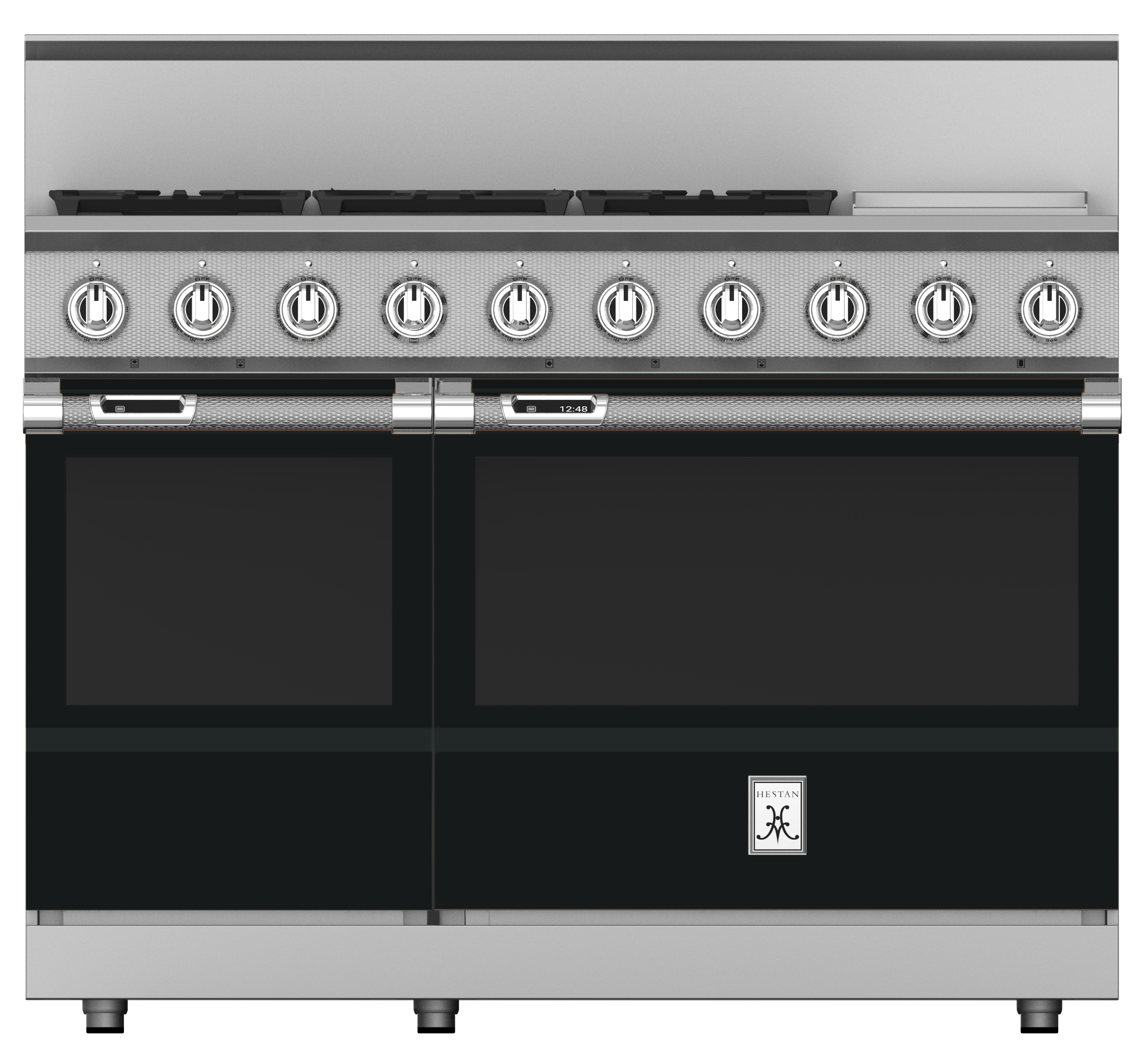 48" 5-Burner Dual Fuel Range with 12" Griddle KRD485GDBK