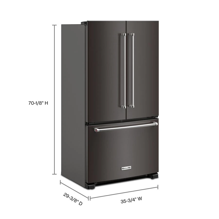 20 Cu. Ft. 36-inch Width Counter-depth French Door Refrigerator With Interior Dispense KRFC136RBS