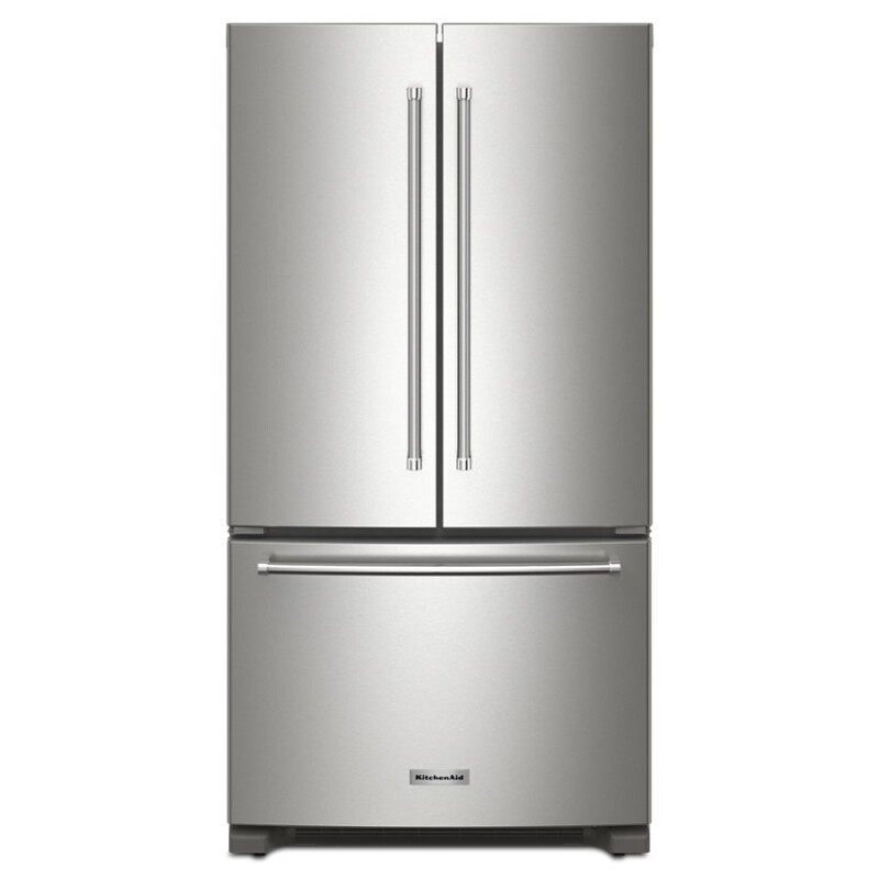 KitchenAid 20 Cu. Ft. French Door Refrigerator with Interior Water Dispenser Stainless Steel KRFC136RPS Picture 1