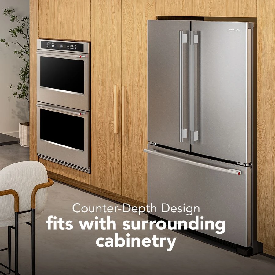 20 Cu. Ft. 36-Inch Counter-Depth French Door Refrigerator with Internal Water Dispenser KRFC136SPS