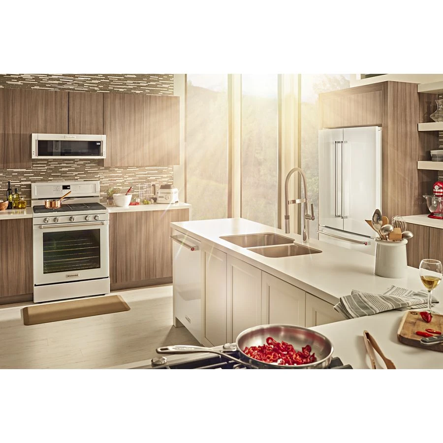 20 cu. ft. 36-Inch Width Counter-Depth French Door Refrigerator with Interior Dispense KRFC300EWH