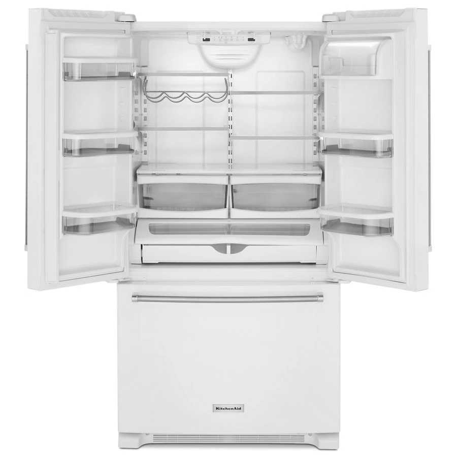 20 cu. ft. 36-Inch Width Counter-Depth French Door Refrigerator with Interior Dispense KRFC300EWH