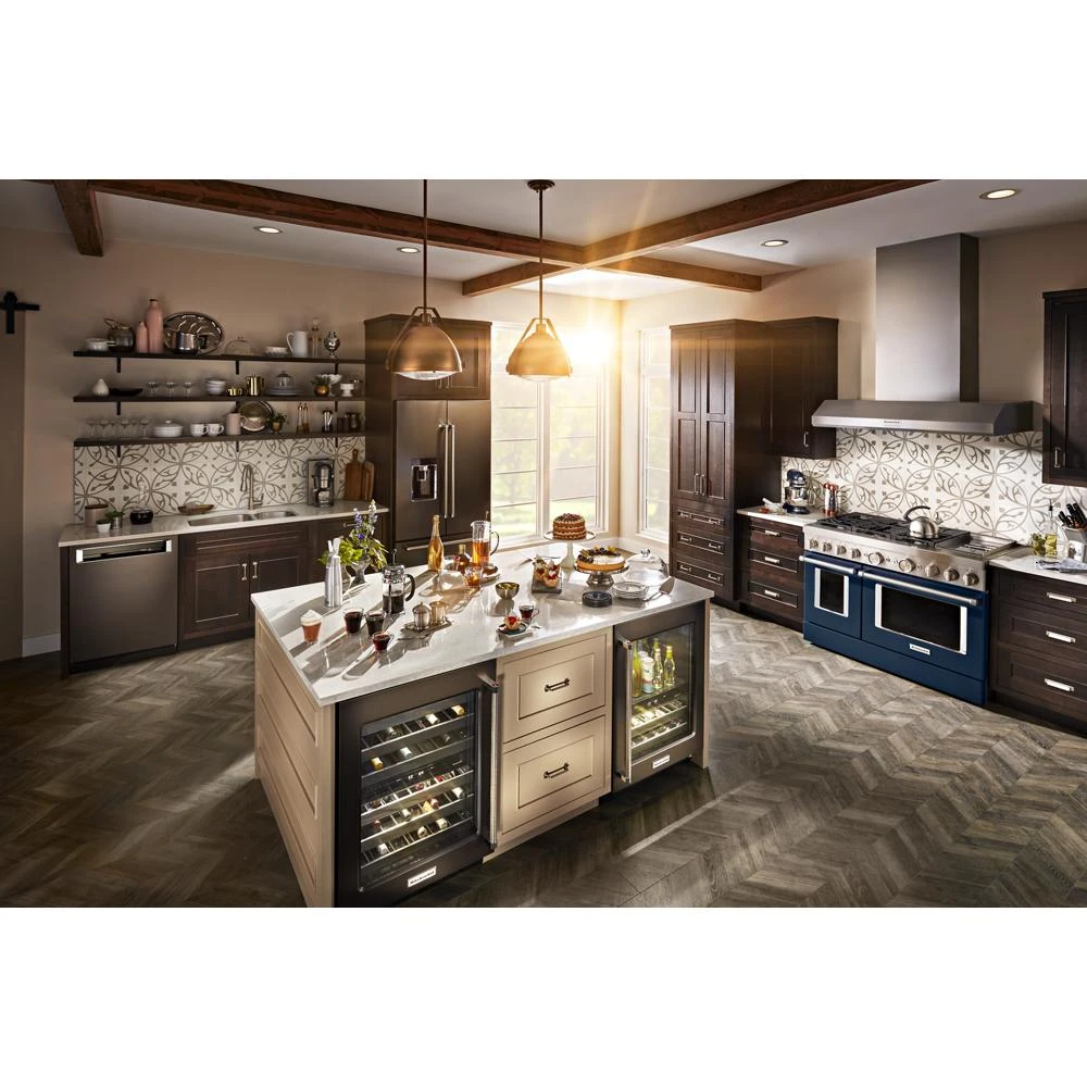 23.8 cu. ft. 36" Counter-Depth French Door Platinum Interior Refrigerator with PrintShield™ Finish KRFC704FBS