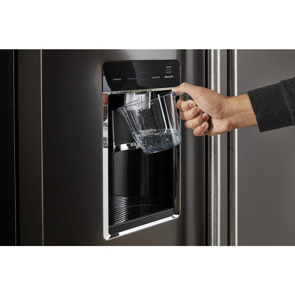 23.8 cu. ft. 36" Counter-Depth French Door Platinum Interior Refrigerator with PrintShield™ Finish KRFC704FBS