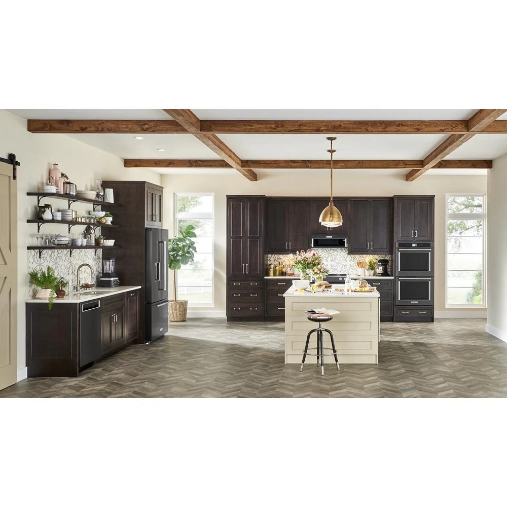 23.8 cu. ft. 36" Counter-Depth French Door Platinum Interior Refrigerator with PrintShield™ Finish KRFC704FBS