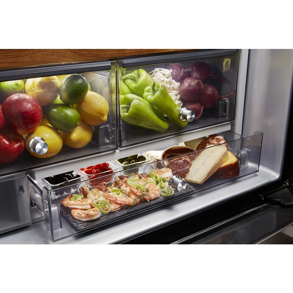 23.8 cu. ft. 36" Counter-Depth French Door Platinum Interior Refrigerator with PrintShield™ Finish KRFC704FBS