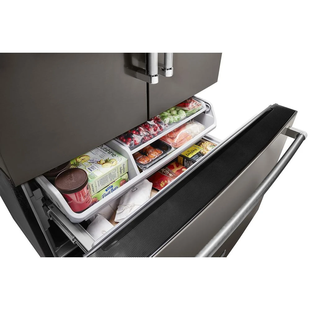 23.8 cu. ft. 36" Counter-Depth French Door Platinum Interior Refrigerator with PrintShield™ Finish KRFC704FBS